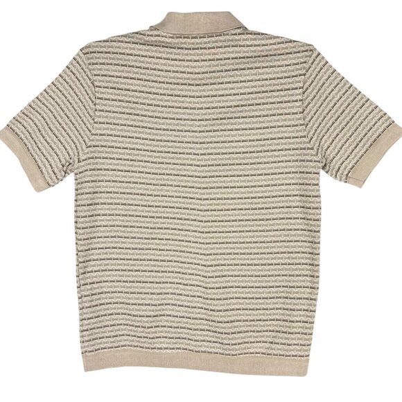 NWT Buffalo David Bitton Mens Wrenley Short Sleeve Light Brown Knit Shirt Size M - Picture 2 of 10